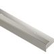 VINPRO-STEP Profilé de nez de marche pour revêtement de vinyle Aluminium anodisé Nickel brossé 3/8" (10 mm) x 8' 2-1/2"