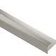 VINPRO-STEP Profilé de nez de marche pour revêtement de vinyle aluminium anodisé nickel brossé 3/8" (10 mm) x 8' 2-1/2"