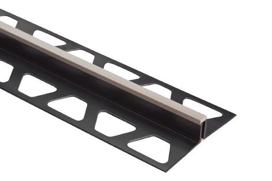 DILEX-BWS Profilé pour joint de surface Plastique PVC avec zone de mouvement CPE de 3/16" Gris pierre 7/16" (11 mm) x 8' 2-1/2"