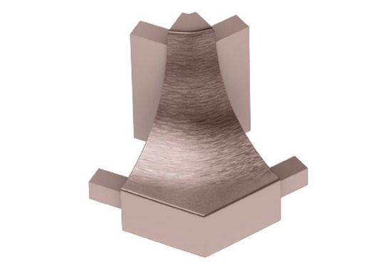 DILEX-AHK Outside Corner 135° with 3/8" Radius for Cove-Shaped Profile Anodized Aluminum Brushed Copper