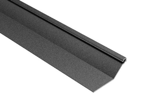 FINEC-SQ Finishing and Edge-Protection Trim with a Squared Reveal Aluminum Pewter 7/16" (11 mm) x 8' 2-1/2"