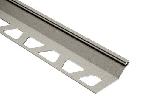 FINEC-SQ Moulure de finition et de protection des rebords avec surface visible mince et carrée Aluminium Gris pierre 7/16" (11 mm) x 8' 2-1/2"