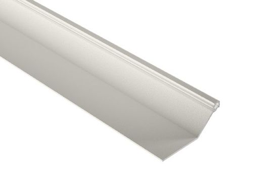 FINEC-SQ Finishing and Edge-Protection Trim with a Squared Reveal Aluminum Greige 1/2" (12.5 mm) x 8' 2-1/2"