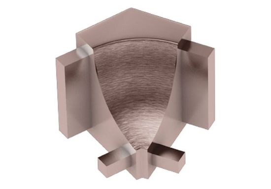 DILEX-AHK Inside Corner 135° with 3/8" Radius for Cove-Shaped Profile Anodized Aluminum Brushed Copper