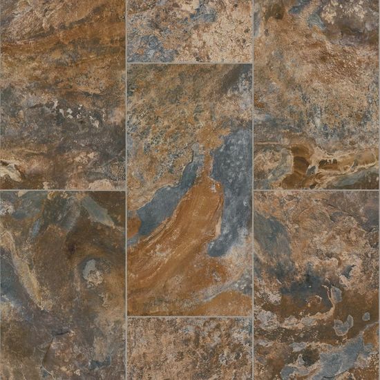 Tuiles de vinyle Alterna Copper Mountain Collé au sol 12" x 24"