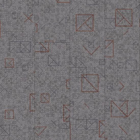 Vinyl Tiles Theorem Newton Gray Glue Down 6" x 36"