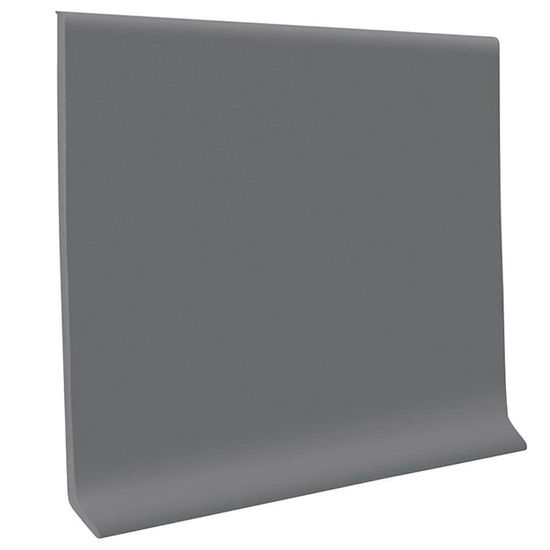 Coved Vinyl Wall Base Coil Roppe 6" #123 Charcoal 120' Roll