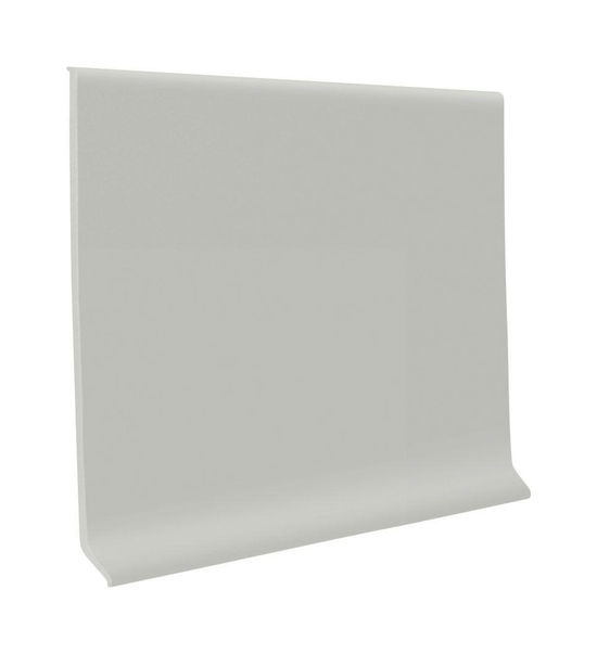 Coved Vinyl Wall Base Coil Roppe Ready Base 4" #195 Light Grey 120' Roll