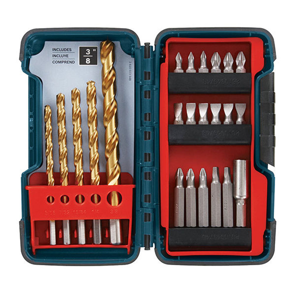 Bosch Titanium Drill and Drive Bit Assortment with Compact Brute