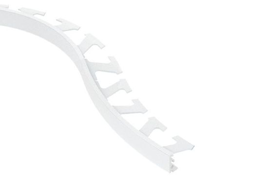 JOLLY Wall Flexible Edge Trim Aluminum Matte White 5/16" (8 mm) x 8' 2-1/2"