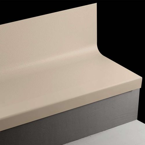 Tarkett - Marche d'escalier en caoutchouc avec contremarche intégrée Angle Fit Hammered #LB1 avec bande antidérapante 48