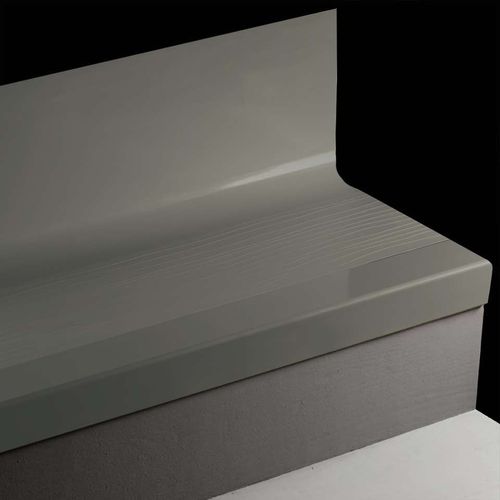 Tarkett - Marche d'escalier en caoutchouc avec contremarche intégrée Angle Fit Hammered #LC7 avec Insert 72