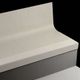 Angle Fit Rubber Stair Tread with Integrated Riser - VIFRPANTR 23 SQ Rice Paper #23 Vapor Grey Black grit tape 42"