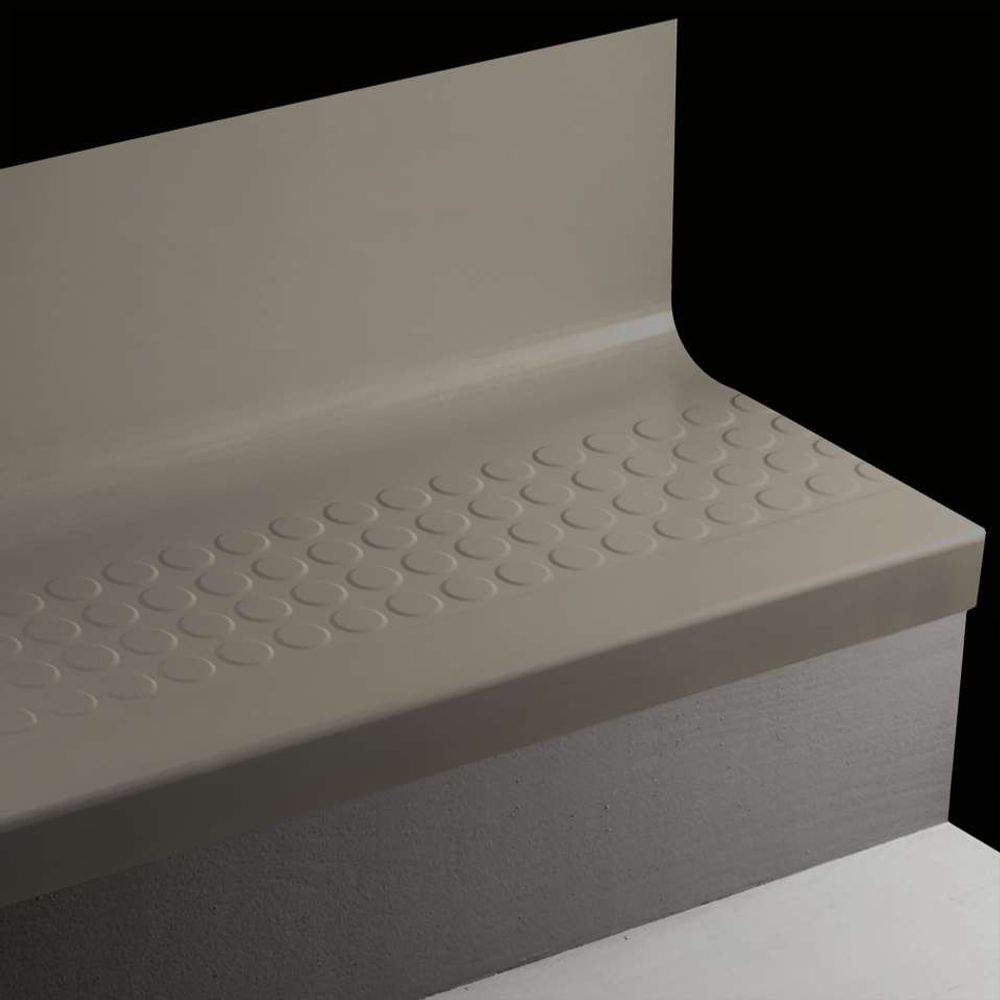 Johnsonite Angle Fit Rubber Stair Tread with Integrated Riser