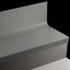 Angle Fit Rubber Stair Tread with Integrated Riser - VIRNRDTR 18 SQ Raised Round #18 Navy Blue Grey grit tape 108"
