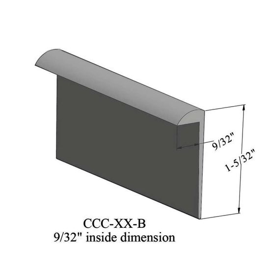 Cove Caps - CCC 20 B For 1/4" materials #20 Charcoal 12'