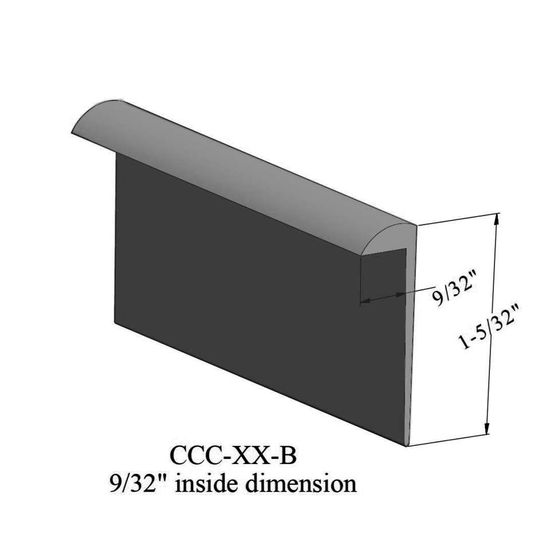 Cove Caps - CCC 40 B For 1/4" materials #40 Black 12'