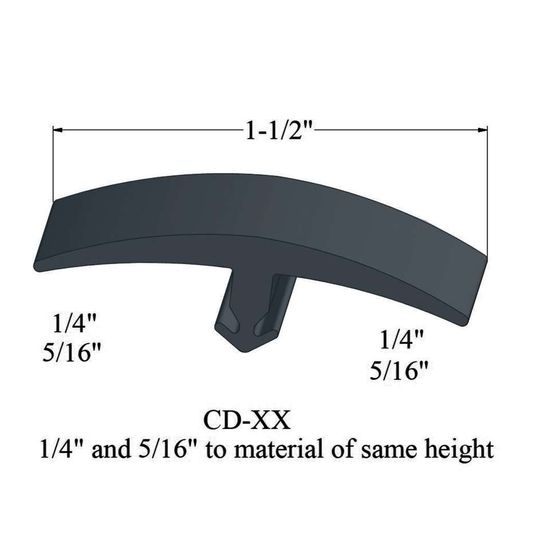 T-Mouldings - CD 18 1/4 and 5/16" to material of same height" #18 Navy Blue 12'
