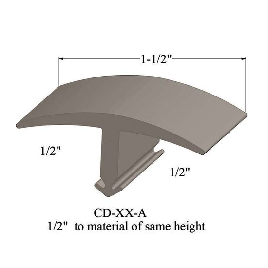 T-Mouldings - CD 11 A 1/2" to material of same height #11 Canvas 12'