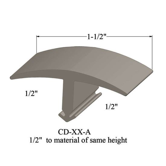 T-Mouldings - CD 22 A 1/2" to material of same height #22 Pearl 12'