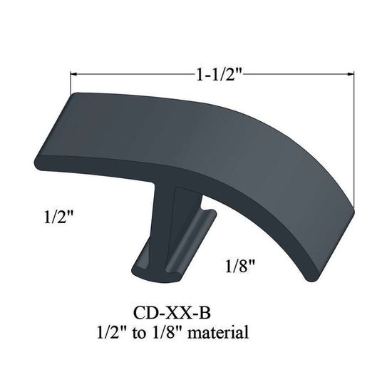 T-Mouldings - CD 18 B 1/2" to 1/8" material #18 Navy Blue 12'