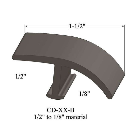 Moulures en T - CD 283 B 1/2" to 1/8" material #283 Toast 12'