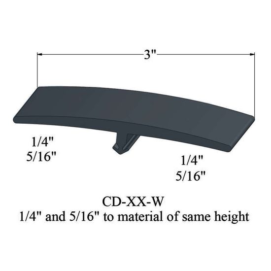 T-Mouldings - CD 18 W 1/4 and 5/16" to material of same height" #18 Navy Blue 12'
