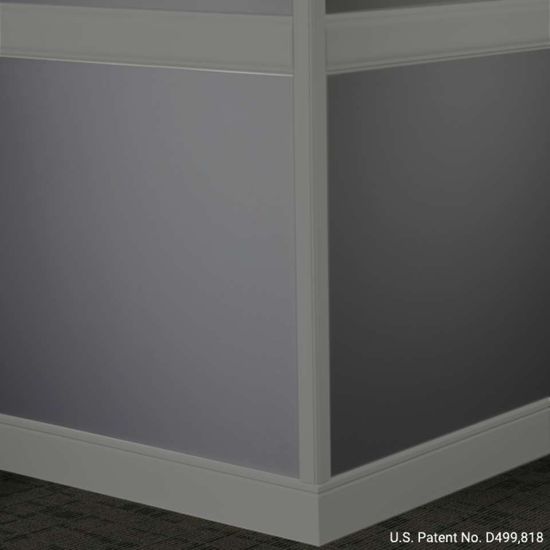 Millwork Wall Finishing System - CHR 20 C Rampart Chair Rail 4" #20 Charcoal - Wallbase 8' (Pack of 5)