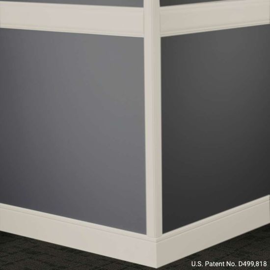 Millwork Wall Finishing System - CHR 24 C Rampart Chair Rail 4" #24 Grey Haze - Wallbase 8' (Pack of 5)