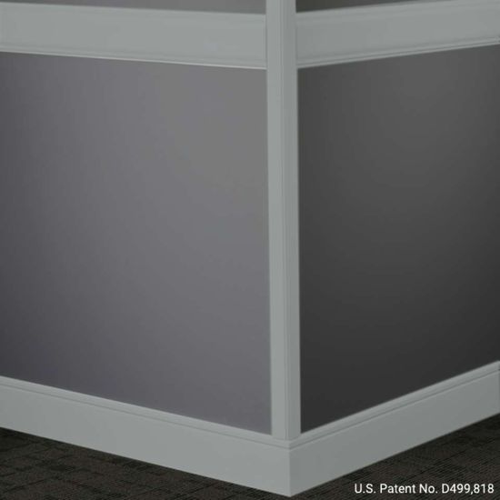 Système de finition murale Millwork - CHR 28 C Rampart 4" #28 Medium Grey - Wallbase 8' (paquet de 5)