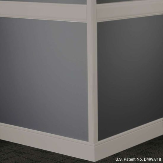 Millwork Wall Finishing System - CHR 32 C Rampart Chair Rail 4" #32 Pebble - Wallbase 8' (Pack of 5)