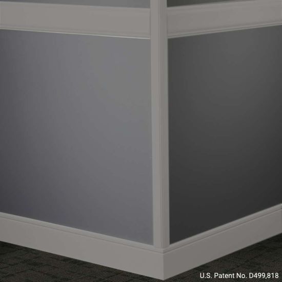 Millwork Wall Finishing System - CHR 48 C Rampart Chair Rail 4" #48 Grey - Wallbase 8' (Pack of 5)