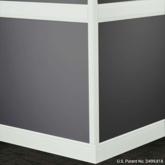 Système de finition murale Millwork - CHR 50 C Rampart 4" #50 White - Wallbase 8' (paquet de 5)