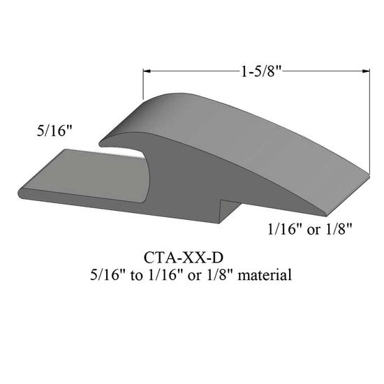 Adaptors - 5/16" to 1/16" or 1/8" material #20 Charcoal 12'