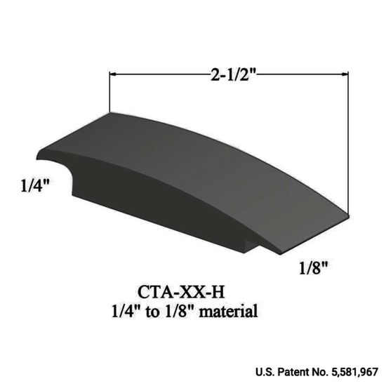 Wheeled Traffic Transitions - CTA 20 H 1/4" to 1/8" material #20 Charcoal 12'