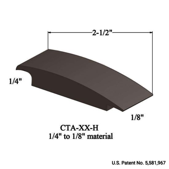 Wheeled Traffic Transitions - CTA 76 H 1/4" to 1/8" material #76 Cinnamon 12'