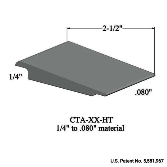 Wheeled Traffic Transitions - CTA 21 HT 1/4" to .080" material #21 Platinum 12'
