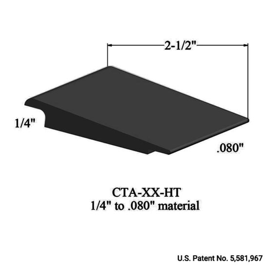 Wheeled Traffic Transitions - CTA 40 HT 1/4" to .080" material #40 Black 12'