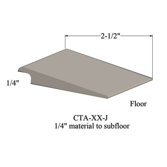 Wheeled Traffic Transitions - CTA 01 J 1/4" material to subfloor #1 Snow White 12'