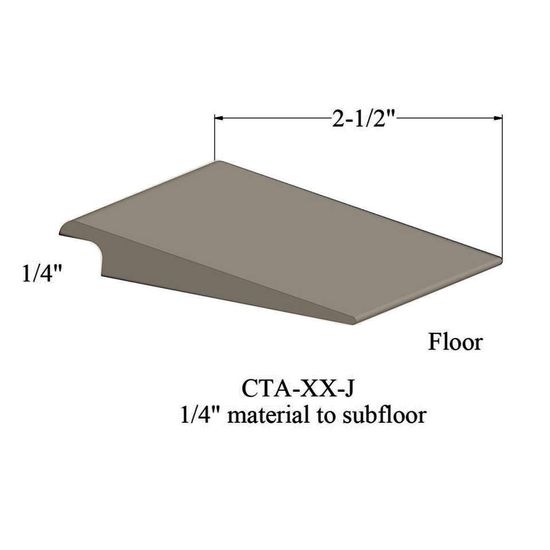Wheeled Traffic Transitions - CTA 09 J 1/4" material to subfloor #9 Clay 12'