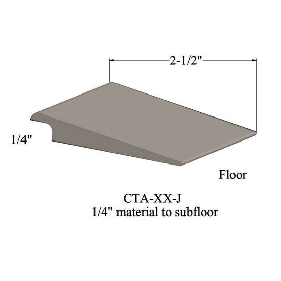 Wheeled Traffic Transitions - CTA 22 J 1/4" material to subfloor #22 Pearl 12'