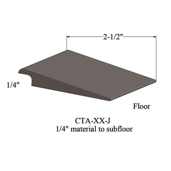 Wheeled Traffic Transitions - CTA 283 J 1/4" material to subfloor #283 Toast 12'