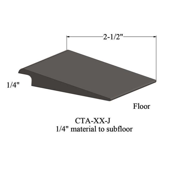 Wheeled Traffic Transitions - CTA 47 J 1/4" material to subfloor #47 Brown 12'