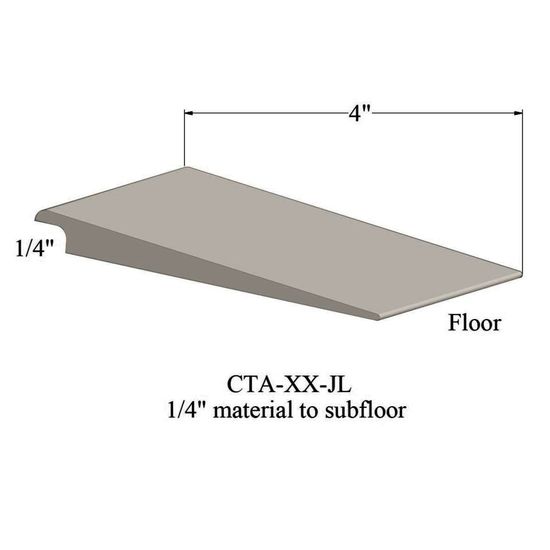 Wheeled Traffic Transitions - CTA 01 JL 1/4" material to subfloor #1 Snow White 12'