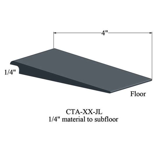 Wheeled Traffic Transitions - CTA 18 JL 1/4" material to subfloor #18 Navy Blue 12'