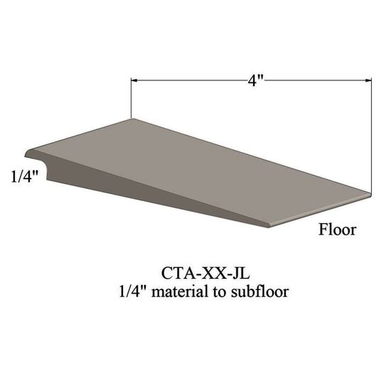Wheeled Traffic Transitions - CTA 31 JL 1/4" material to subfloor #31 Zephyr 12'