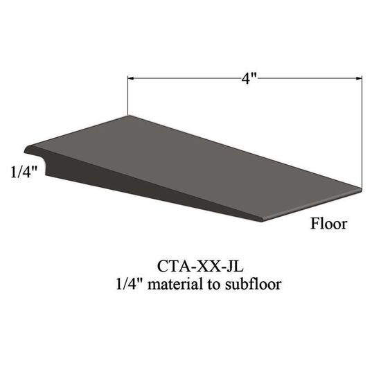 Wheeled Traffic Transitions - CTA 47 JL 1/4" material to subfloor #47 Brown 12'