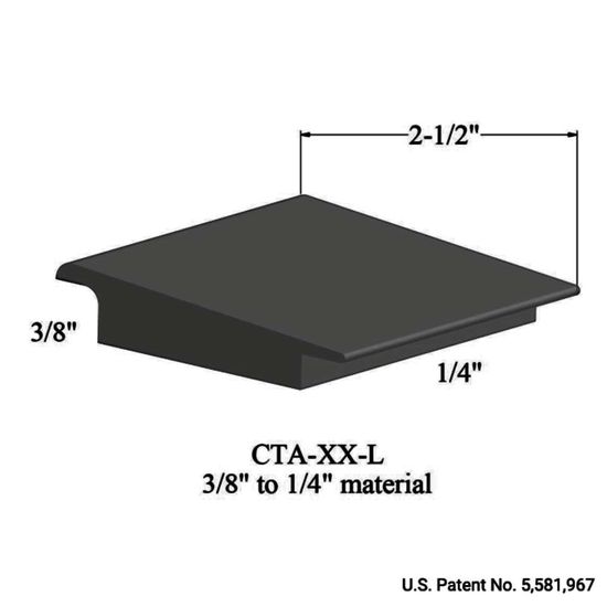 Wheeled Traffic Transitions - CTA 20 L 3/8" to 1/4" material #20 Charcoal 12'