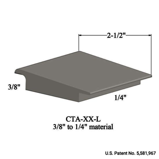 Wheeled Traffic Transitions - CTA 24 L 3/8" to 1/4" material #24 Grey Haze 12'