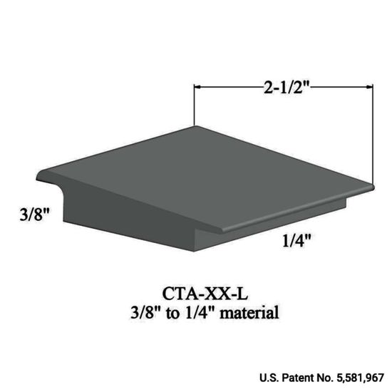 Wheeled Traffic Transitions - CTA 38 L 3/8" to 1/4" material #38 Pewter 12'